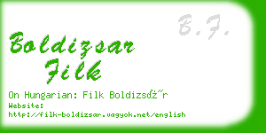 boldizsar filk business card